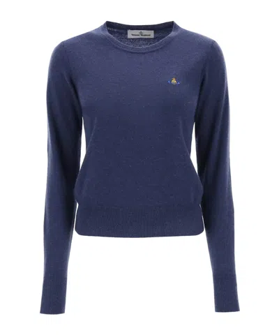 VIVIENNE WESTWOOD VIVIENNE WESTWOOD ORB-EMBROIDERED CREWNECK JUMPER