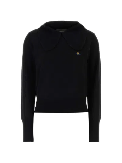 Vivienne Westwood Tie Bea Polo Jumper In Black