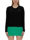 Vivienne Westwood Women Cotton And Cashmere Blend Jumper In Black