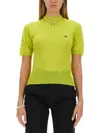 Vivienne Westwood Fitted Turtleneck Sweater In Lime Green