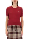 Vivienne Westwood Red Embroidered Logo Sweater