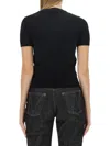 Vivienne Westwood Orb Embroidered Short-sleeved Knit Top In Black