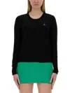 Vivienne Westwood Women Cotton And Cashmere Blend Jumper In Black