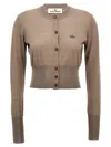 Vivienne Westwood Stone Virgin Wool Orb Bea Cardigan