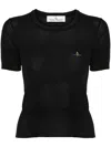 Vivienne Westwood Bea Short Sleeve Sweater In Black