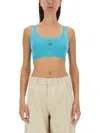 Vivienne Westwood Crop Top With Embroidered Orb Logo