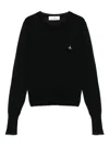 Vivienne Westwood Black Cotton Blend Alex Sweater In Black