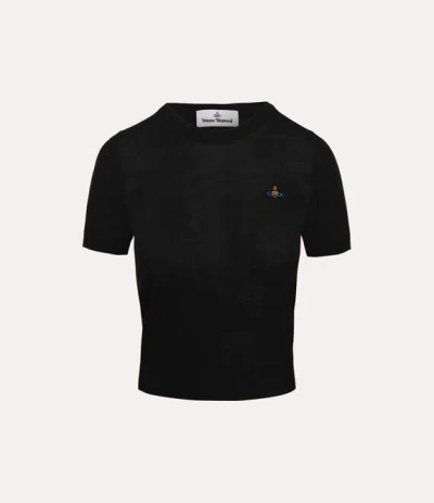 VIVIENNE WESTWOOD BEA TOP MERINO WOOL / SILK BLACK L WOMEN