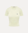 Vivienne Westwood Ribbed Hem Crewneck Top With Short Sleeves In Pistachio