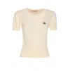 Vivienne Westwood Ribbed Hem Crewneck Top With Short Sleeves In White