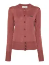 Vivienne Westwood Tiziano Red Wool Blend Bea Cardigan In Dark Red