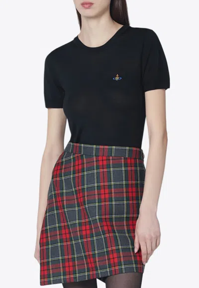 Vivienne Westwood Bea Wool And Silk T-shirt In Black