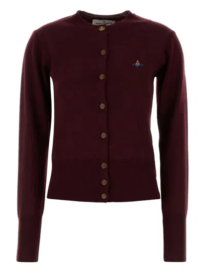 Vivienne Westwood Bea Wool Cardigan In Brown