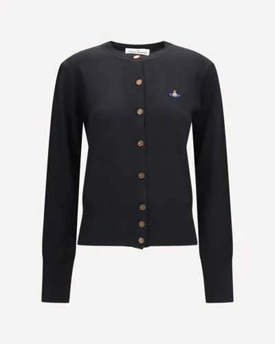 Vivienne Westwood Bea Wool Cardigan In Black