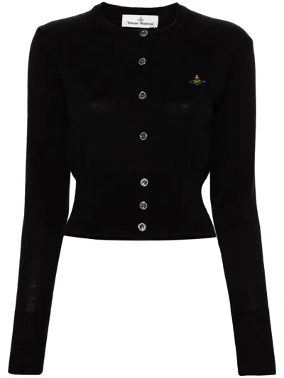 VIVIENNE WESTWOOD BEA WOOL CROPPED CARDIGAN