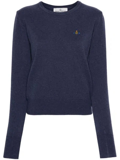 Vivienne Westwood Bea Wool Sweater In Blue