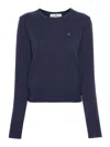 Vivienne Westwood Bea Cardigan With Logo Embroidery In Blue