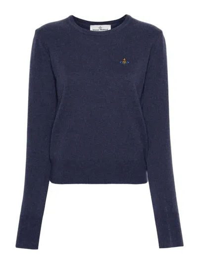 VIVIENNE WESTWOOD SUÉTER CUELLO REDONDO - AZUL