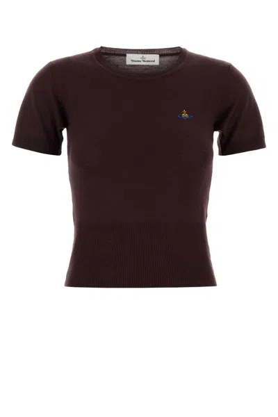 Vivienne Westwood Bea Wool Sweater In Burgundy