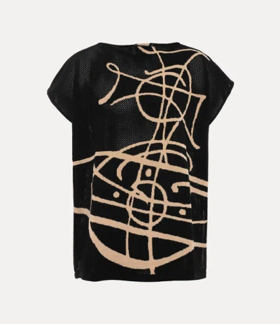 Vivienne Westwood Beach Top Graffiti Orb Graffiti Orb Beach T Black Os-u Unisex