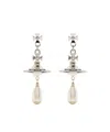 Vivienne Westwood Beaded Charm Earrings In Metallic