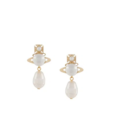 Vivienne Westwood Beaded Earrings In White