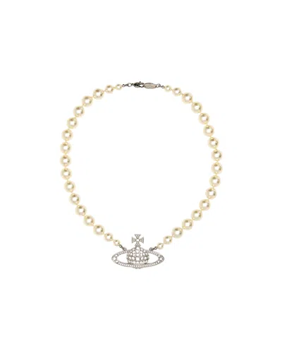 Vivienne Westwood Beaded Necklace In Yellow