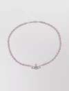 Vivienne Westwood Beaded Pendant Necklace For Everyday Wear In Pink