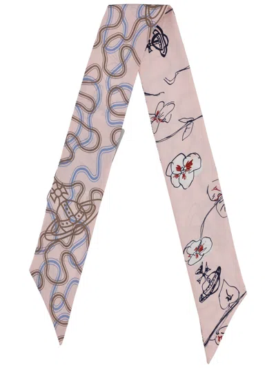 Vivienne Westwood Silk Foulard For Women In White