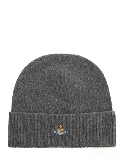 Vivienne Westwood Beanie Classic Hats Grey