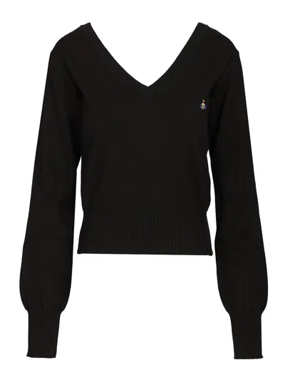Vivienne Westwood Beatrice Cotton And Cashmere Sweater In Black