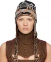 Vivienne Westwood Beige & Black Fairisle Flap Ears Beanie