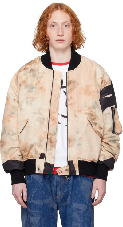 Vivienne Westwood Beige Bernardo Bomber Jacket In Ss25-b202