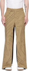 Vivienne Westwood Beige Bertram Trousers In C303 Floating Arrows