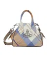 Vivienne Westwood Beige  Blue Mini Yasmine Bag In Beige/blue