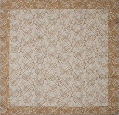 Vivienne Westwood Beige Graffiti Orb Scarf In Brown