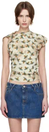 Shop Vivienne Westwood Beige Hebo T-shirt In C302 Sand Overdye Or