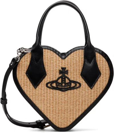 Vivienne Westwood Beige Josephine Heart Crossbody Bag In Blue