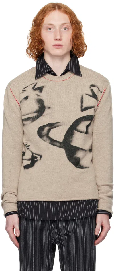 Vivienne Westwood Wool-cashmere Orbit Sweater Vest In Neutral