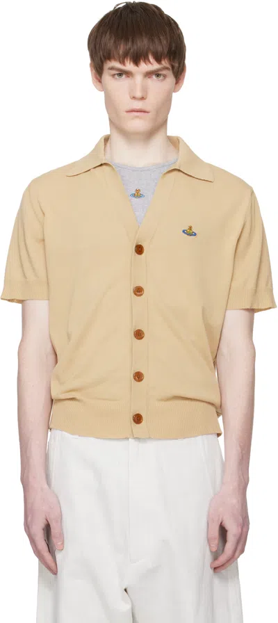 Vivienne Westwood Beige Polo Cardigan In Neutral