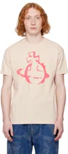 Vivienne Westwood Stencil Orb Classic T-shirt Cotton Beige Xl Unisex In Ss25-c403