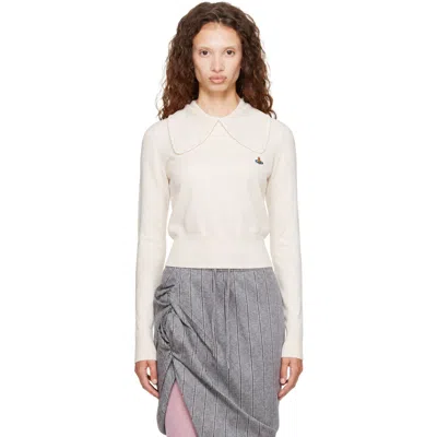 Vivienne Westwood Beige Tie Bea Long Sleeve Polo In Neutral
