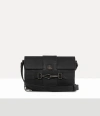 Vivienne Westwood Bella Flap Crossbody Aniline Leather Black-gunmetal