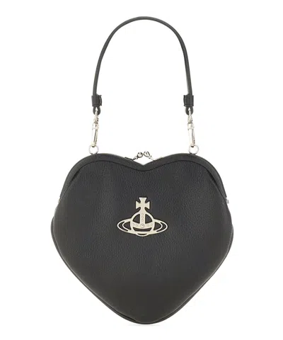 Vivienne Westwood Bella Heart Handbag In Black