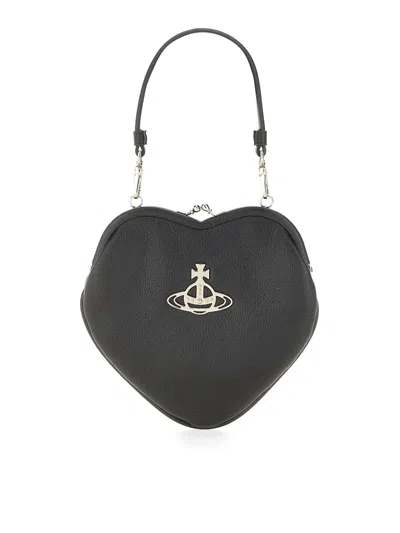 Vivienne Westwood Womens Black Belle Heart Leather Purse In N403 Black