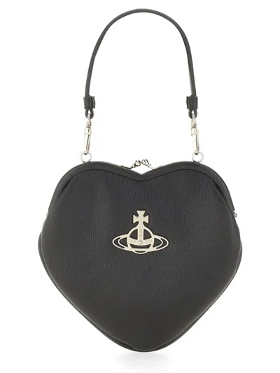 Vivienne Westwood Belle Heart Frame Bag In Black