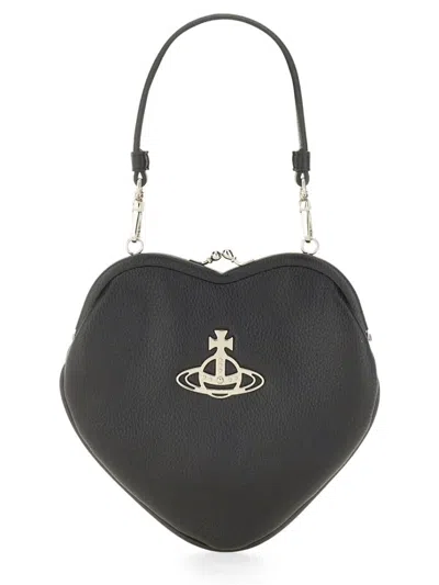 Vivienne Westwood Belle" Heart Frame Bag In Black