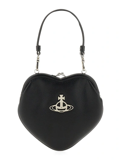 Vivienne Westwood Designer Handbags "belle" Heart Frame Bag In Black
