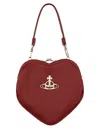 Vivienne Westwood "belle" Heart Frame Bag In Red