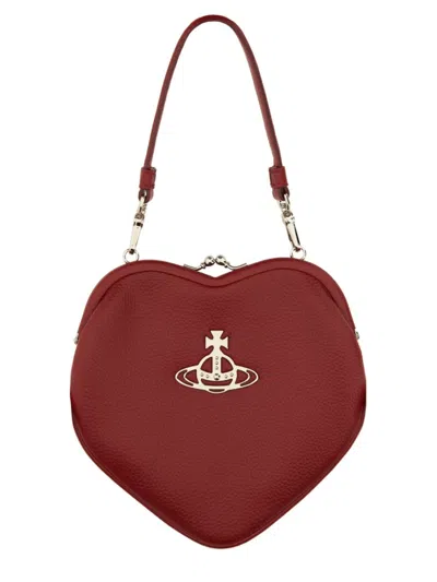 Vivienne Westwood "belle" Heart Frame Bag In Red